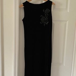 Kathie Lee velvet black dress